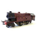 A Hornby O gauge clockwork tank locomotive, 4-4-2, maroon livery, L.M.S. 6954.