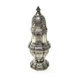 A German sugar caster, decorated in the Hugenot 18th century revival style, detailed 800 Kremos,