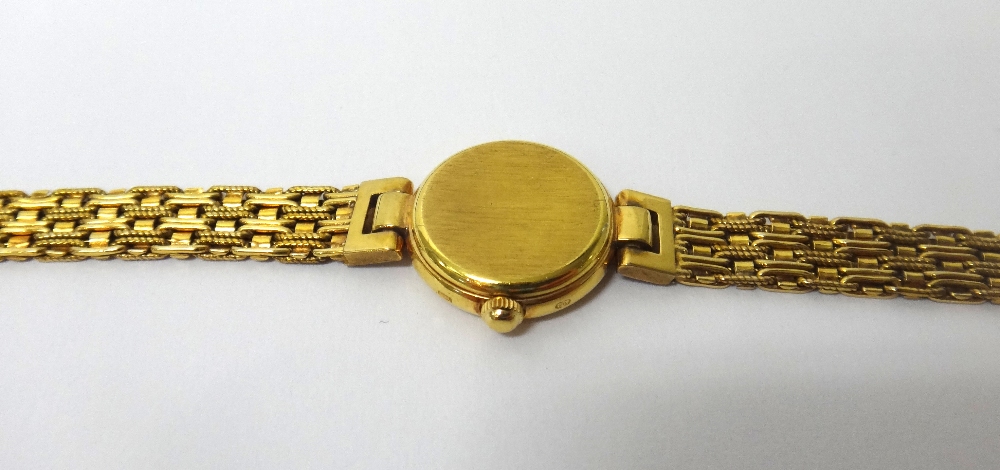 A Bueche-Girod 9ct gold and diamond set lady's bracelet wristwatch, with a quartz movement, - Image 3 of 3