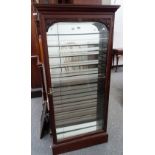 A 19th century mahogany shop display cabinet, with single glazed door, 73cm wide x 156cm high,