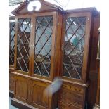 A George III and later mahogany bookcase,