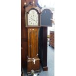 A George III oak longcase clock, indistinctly signed '(?)Coldstream',