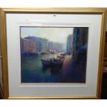 Norman Smith (b.1949), Canal de Noal, Venice, pastel, signed, 54cm x 62cm.