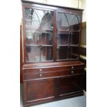 A George III mahogany bookcase cabinet,