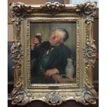 Gustav Graet (19th/20th century), 'Beer', oil on panel, signed, 25cm x 18cm.