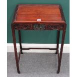 A 19th century Chinese hardwood occasional table,