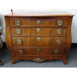 An 18th century German gilt metal mounted mahogany commode,