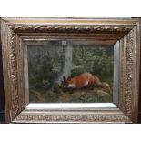 Attributed too Carl Henrik Bogh (1827-1893), Fox, oil on canvas, bears a signature and date 1891,