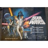 Five vintage film posters, comprising; Star Wars, circa 1977 (101cm x 76cm), Empire Strikes Back,