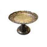 A Victorian silver pedestal centrepiece comport,