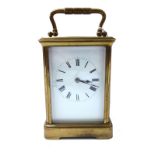 A French R&C brass cased carriage clock, circa 1900,