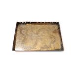 A Chinese rectangular gallery tray,