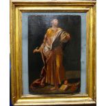 Manner of Sir Peter Paul Rubens, St Luke, oil on panel, 40cm x 27cm.