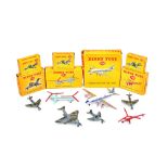 A quantity of Dinky die-cast aeroplanes and related vehicles,