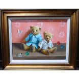 Deborah Jones (1921-2012), Big Ted and Little Fred, oil on canvas, signed and dated 1994,