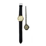 An Omega De Ville 9ct gold circular cased gentleman's wristwatch,