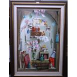 Deborah Jones (1921-2012), Granny's Corner Cupboard, oil on canvas, signed and dated MCMLXXXIV,