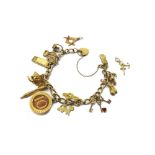 A 9ct gold curb link bracelet, with a 9ct gold heart shaped padlock clasp,