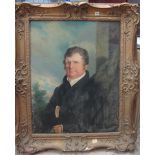 English School (19th century), Portrait of a gentleman, ol on canvas, 90cm x 70cm.