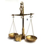 A set of brass balance scales by Librasco, early 20th century,