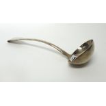 A George IV silver fiddle pattern soup ladle, London 1826, weight 243 gms.