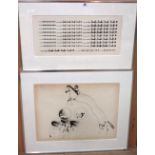 A group of three 20th century etchings, including works by Mati Basis,