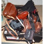 A quantity of early 20th century cameras and accessories, (qty).