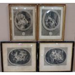 After Le Moine, Psiche Curieuse, Psiche Punie, a pair of engravings, each 29cm x 33.