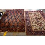 A Tabriz rug of Perepedil design, 173cm x 118cm, and a Fereghan rug, 187cm x 128cm, (2).