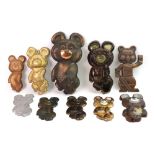 A collection of Misha bear Moscow 1980 c