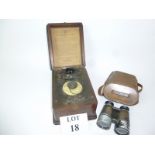 A boxed Ethophone Junior and a pair of field glasses est: £20-£40 (A2)