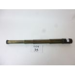 A 19th century 4-draw brass telescope engraved F Cooke & Sons York est: £30-£50 (N3)