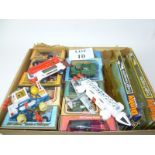 A collection of model vehicles to include Dinky and Matchbox, two Corgi James Bond lunar vehicles,