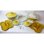 A vintage part dinner service 'Quatro' Gayday tableware to include two tureens and warmers;