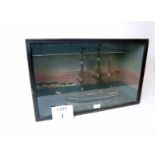 A model ship diorama in glazed case est: £30-£50 (A2)