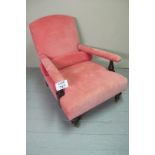 A fine Victorian mahogany framed armchair re-upholstered in pink est: £120-£160