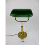 A student lamp with green glass shade est: £30-£50 (G1)