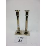 A pair of good quality plated candlesticks est: £30-£50 (D1)