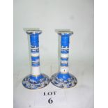 A pair of 19c porcelain candlesticks est: £25-£45 (A1)