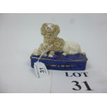 A Victorian Staffordshire poodle and puppy ink stand est: £30-£50 (O1)