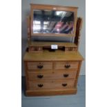 A Victorian satin wood dressing table in very clean condition est: £70-£90