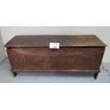 An 18c elm six plank coffer (slightly a/f) est: £200-£300