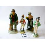 Four figurines to comprise a pair of C