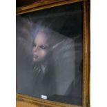 A large framed and glazed pastel study o