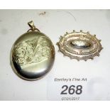 A Queen's Jubilee silver engraved locket