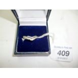 An 18 diamond set 18ct white gold ring (