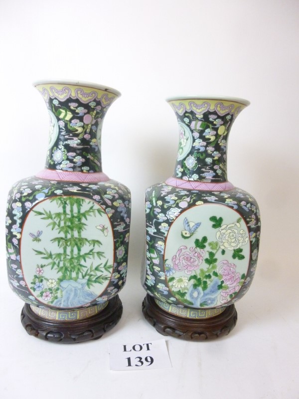 A pair of large modern Chinese vases of