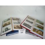 A large quantity of post cards in four albums est: £20-£40 (B34)