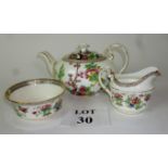 An Aynsley trio teapot,