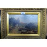 A 19c framed oil on board landscape scene unsigned est: £50-£80